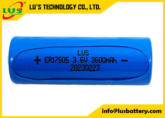 ER17505 Size A 3.6V 3.6Ah Non Rechargeable Battery 17505 ER17505 Li-SOCl2 Cylindrical Battery