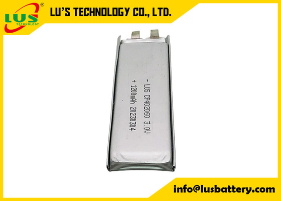 Thin Flexibale Limno2 Battery CP402060 3.0 Volt 1200mah For CMOS Lithium Non-Rechargeable 3V Batteries