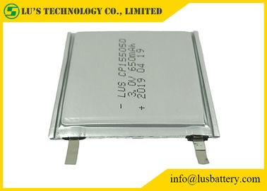 Ultra Thin 3.0v Primary Lithium Battery CP155050 650mah Li MnO2 Thin Cell