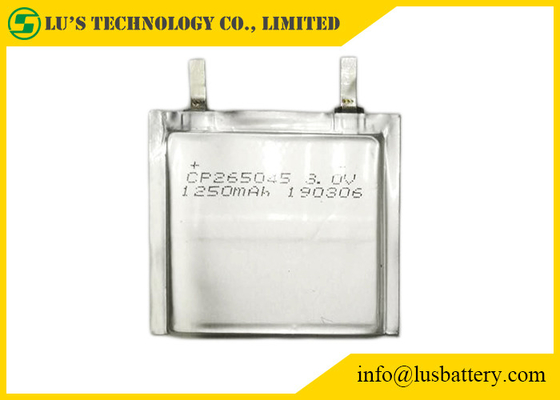 Soft LiMnO2 Primary Lithium Battery CP265045 1250mah Customized Terminals