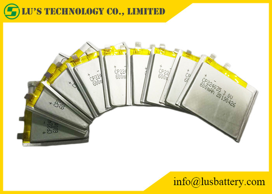 600mah 3.0V Flexible Disposable Cell CP224035 For ID Card