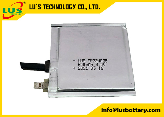 Lithium Manganese Soft Pack Battery 3.0V 600mah CP224035 For Calling Locator