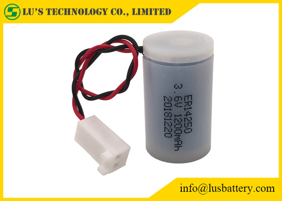 1/2AA 1200mah Lithium Battery ER14250 With Plastic Case And Connector Customized