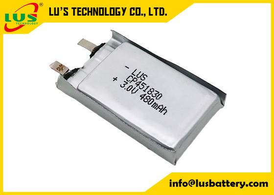 Flexible Packaging Lithium Manganese Battery CP451830 Thin Lithium Ion Battery 3V 480mah