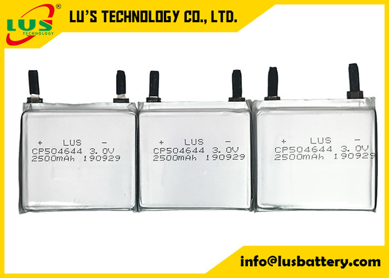 Ultra Thin LiMnO2 Lightweight Lithium Battery 3V 2500mah CP504644
