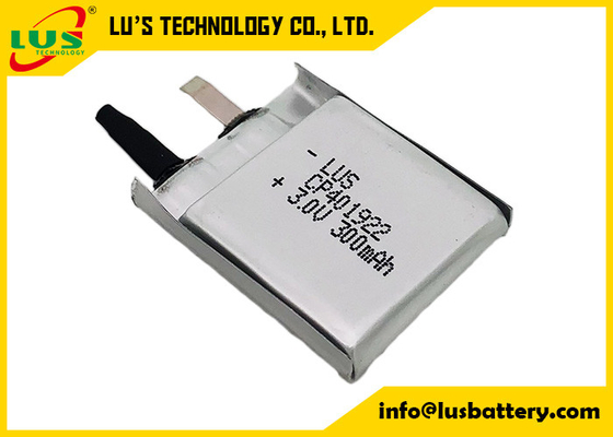 Lithium Battery CP402022 3.0V 300mah Flexible Limno2 Battery CP402025 Flat Thin Cell