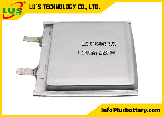 3V Lithium Battery Ultra Slim Batteires 1700mAh CP404040 Lithium Metal Battery Cell In Soft Pack