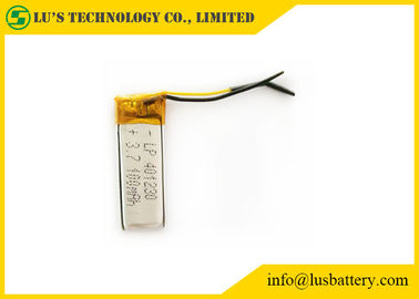 LP401230 100mah  Rechargeable Lithium Polymer Battery Customized Terminals