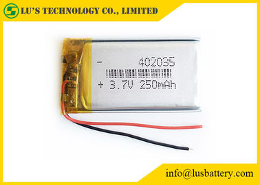 PL402035 Lipo Battery 250mah Rechargeable Lithium Ion Polymer Battery Pack 3.7 V rechargeable battery 250mah LP402035