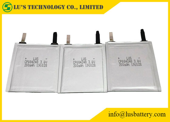 200mah 3.0v CP084248 Ultra Thin Battery For Bank System