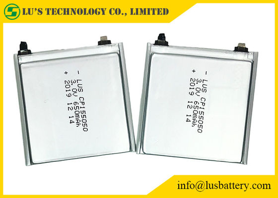 650mah CP155050 Disposable Lithium Battery 3.0v HRL Coating