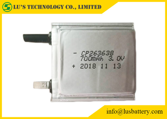 700mAh 3.0V Ultra Slim Primary Lithium Battery CP263638 For RFID