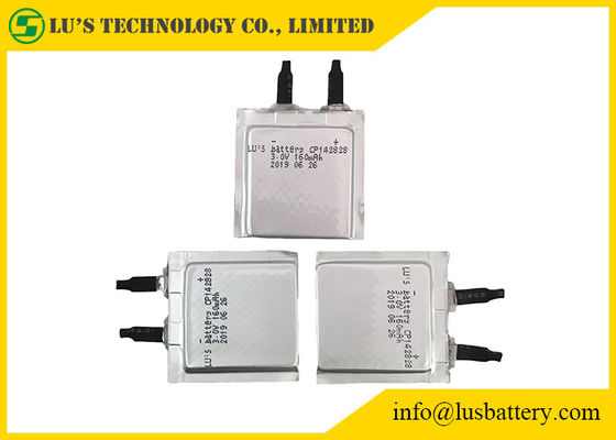 LiMnO2 Ultra Thin Batteries HRL Coating CP142828 3.0V 160mah