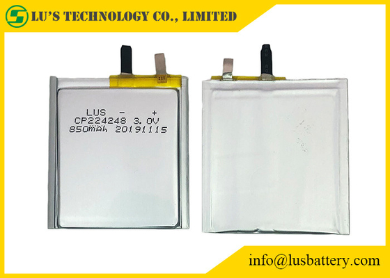 Customized Conector LiMnO2 Cell 850mah 3.0V CP224248 Soft Battery