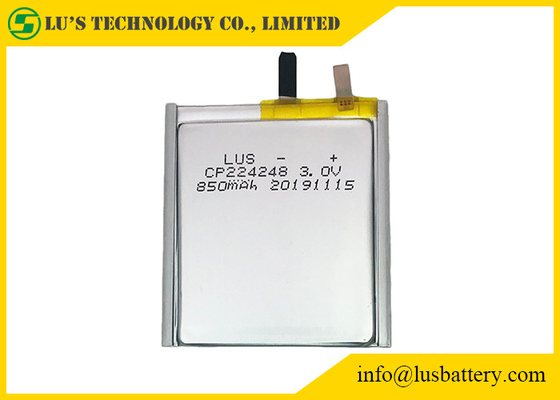 3.0v 850mah Thin Cell Battery LimnO2 CP224248 For Bluetooth Tags