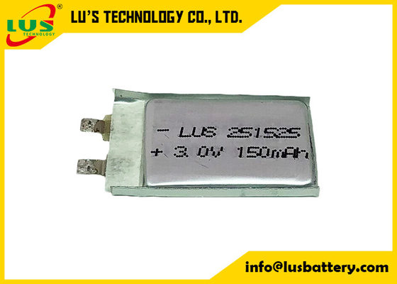 150Mah HRL LiMnO2 Ultra Thin Cell Cp251525 3.0V For Electronic Terminals