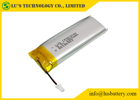 2300mah Prismatic Flat Limno2 Batteries Lithium Manganese Dioxide CP802060