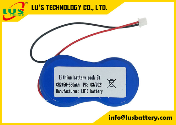 3v 1200mah Limno2 Battery Pack CR2450-2P 2P Connector  No Rechargeable