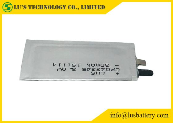 CP042345 3.0V 35mAh Flexible LiMnO2 Battery Thickness 0.4mm