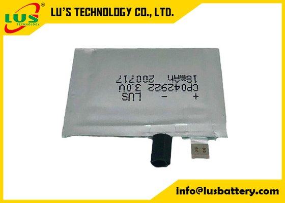 CP042922 Li MnO2 Ultra Thin Battery 0.4mm Thickness 3V 18mAh