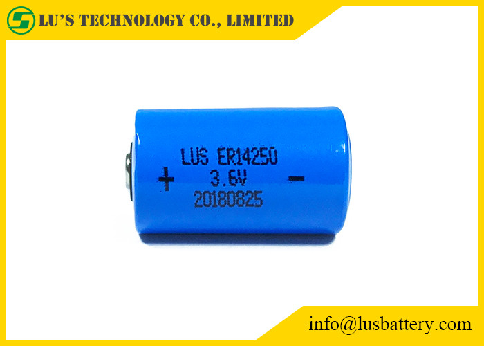 Non Rechargeable ER14250 Lithium Battery 3.6 V 1/2 AA Size 1200mAh Lisocl2 Battery Pack
