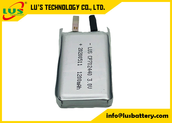 CP702440 LiMnO2 Battery Ultra Thin Cell 3.0V 1500mAh For Portable Listening Device
