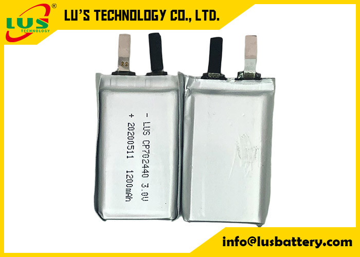 CP702440 LiMnO2 Battery Ultra Thin Cell 3.0V 1500mAh For Portable Listening Device