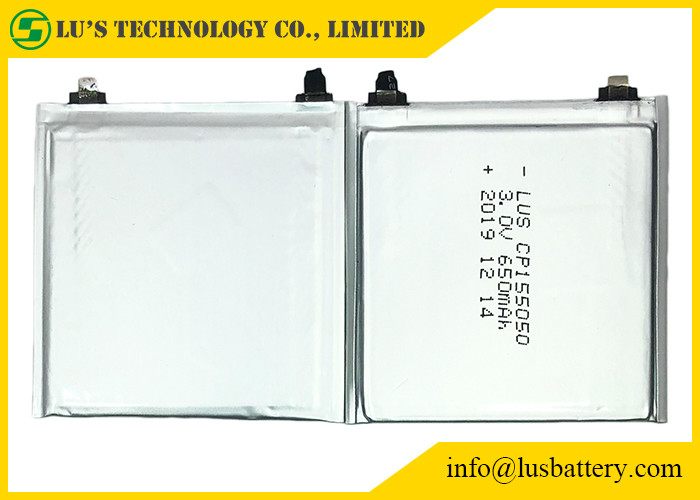3 Volt 420mAh Ultra Thin Cell Cp105050 1.0mm Li Mno2 Thin Battery 105050 3V