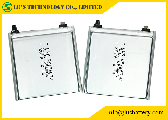 3 Volt 420mAh Ultra Thin Cell Cp105050 1.0mm Li Mno2 Thin Battery 105050 3V
