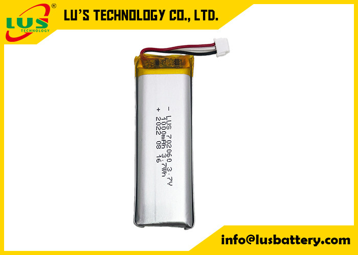 High Temperature Li Poly Battery 3.7V LP702060 1000mah Lithium Ion Battery For Car Tracker