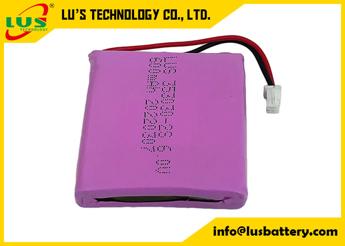 6V LiMnO2 Battery Pack 2S 3V CP353030 600mah Ultra Thin Lithium Manganese Dioxide Battery