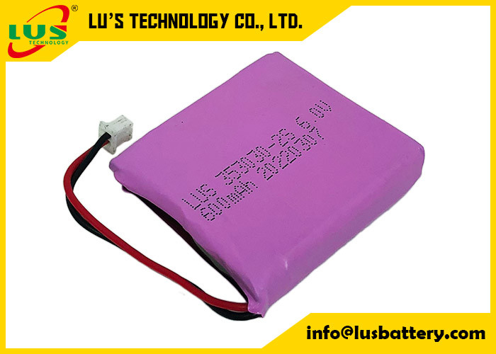 6V LiMnO2 Battery Pack 2S 3V CP353030 600mah Ultra Thin Lithium Manganese Dioxide Battery