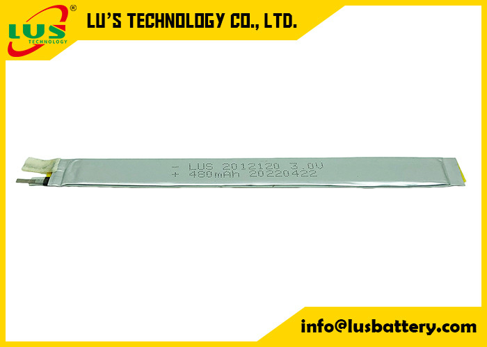 Super Narrow Li Po Cell Non Rechargeable CP2012120 480mah Primary Lithium Battery 3 Volt