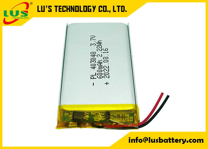 LP403048 3.7V Flexible Li Polymer Battery 600mah PCBA Protection Board For Portable Device