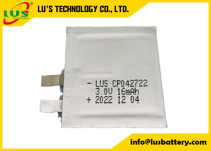 Soft Packed Li MnO2 Battery 16mah Paper Thin Battery 3.0 Volt CP042722 CP042922 CP042822