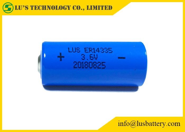 2/3AA ER14335 Lithium 3.6 V Battery 1.65Ah Lithium Thionyl Chloride Cell For Smoke Alarms