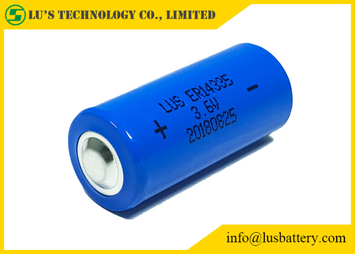 2/3AA ER14335 Lithium 3.6 V Battery 1.65Ah Lithium Thionyl Chloride Cell For Smoke Alarms