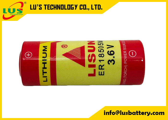 Customized ER18505M Battery Spiral A Size 3.6V 3.6Ah Primary Li SOCI2 Battery