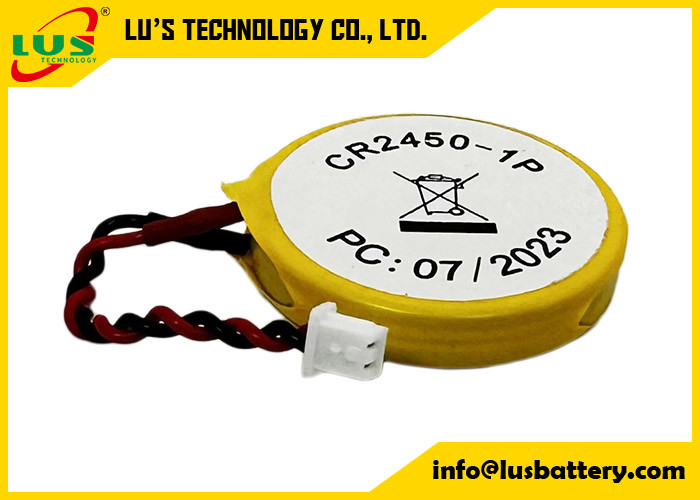 CR2450 Lithium Coin batteries Cmos Cr2450 1p 2p 3p Lithium Battery Pack With Wires And Connector