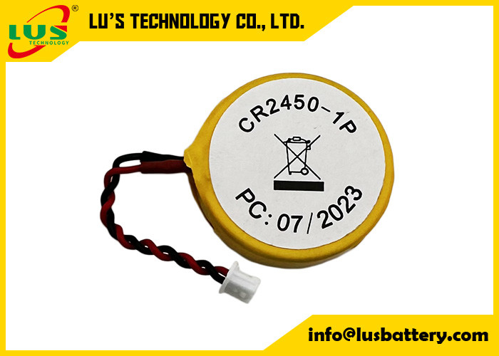 CR2450 Lithium Coin batteries Cmos Cr2450 1p 2p 3p Lithium Battery Pack With Wires And Connector