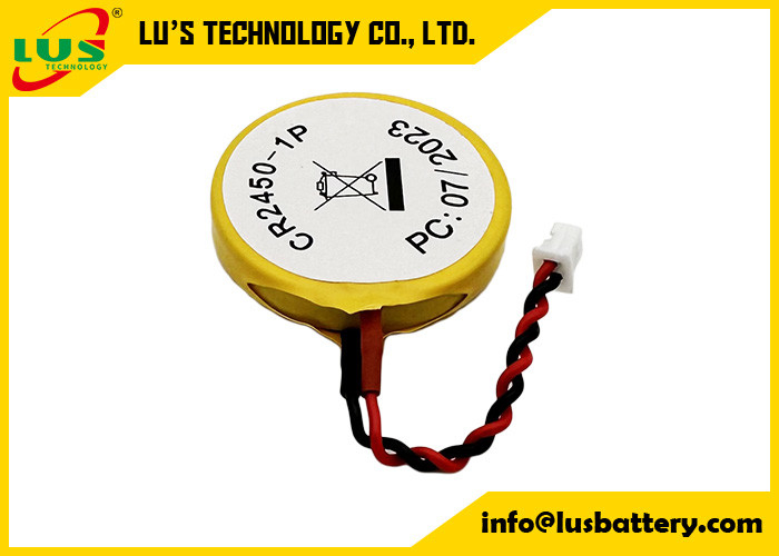 CR2450 Lithium Coin batteries Cmos Cr2450 1p 2p 3p Lithium Battery Pack With Wires And Connector