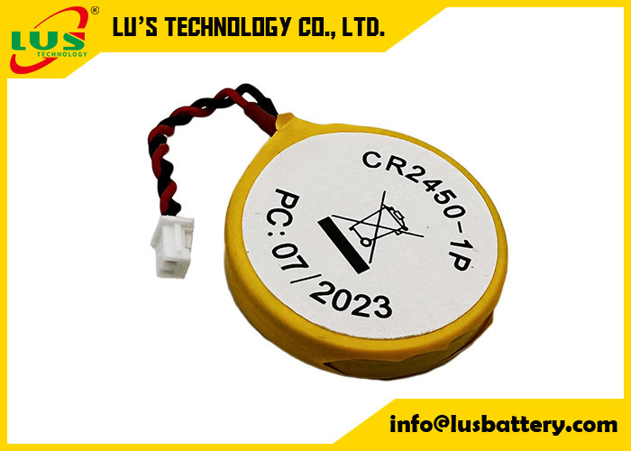 CR2450 Lithium Coin batteries Cmos Cr2450 1p 2p 3p Lithium Battery Pack With Wires And Connector