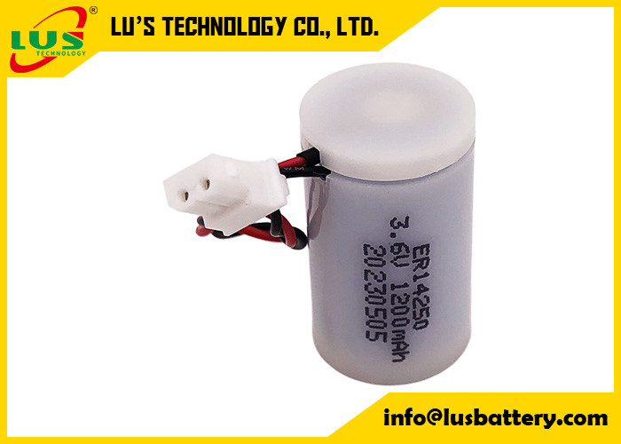 Non-Rechargeable Lithium Thionyl Chloride (Li-SOCl2) Battery ER14250 1/2 AA Size 3.6V 1200mAh With Waterproof Case