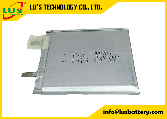 Li-Polymer Rechargeable Battery LP155050 3.7v 300mah Thin Lithium Battery 155050 For Smart Card