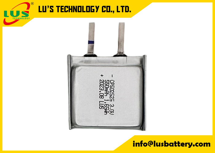 LiMnO2 Ultra-Thin Cell 3V CP502525 Battery Soft Pack Battery CP502525 3v 550mAh Smart Card Battery