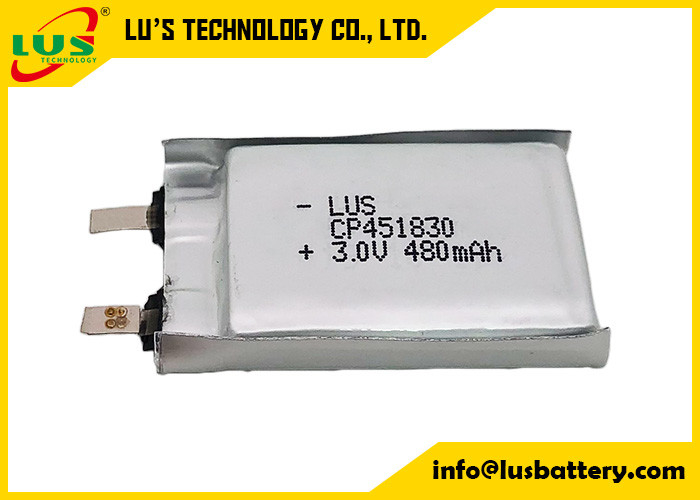 Ultra thick 480mAh Battery for Massager Primary Lithium Batteries 3V Soft Battery 480mAh CP451830 for E-call system