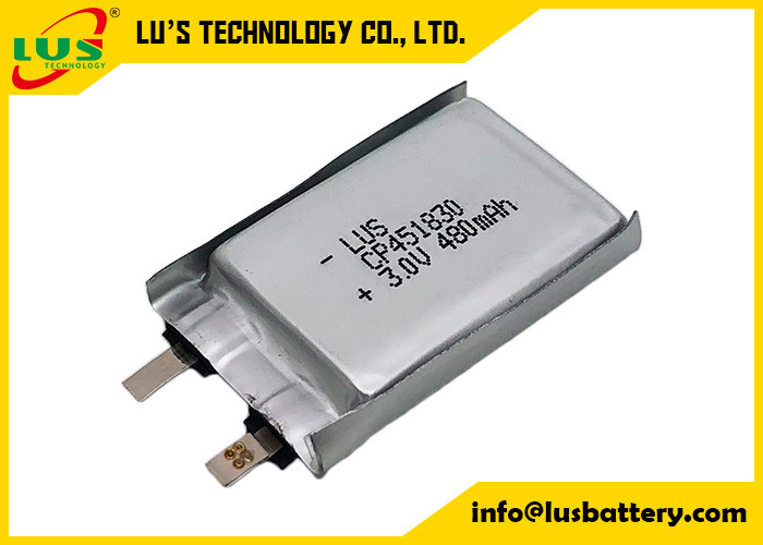 Ultra thick 480mAh Battery for Massager Primary Lithium Batteries 3V Soft Battery 480mAh CP451830 for E-call system
