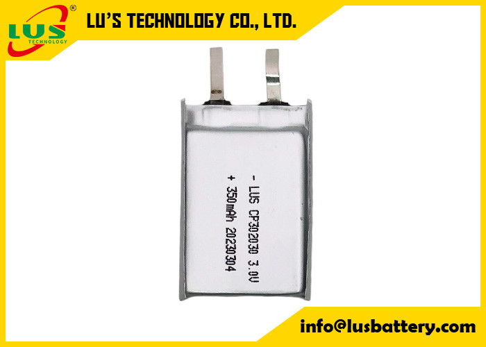 Primary Lithium Ion Polymer Battery CP302030 CP203830 Li Mno2 Battery 3.0V 350mAh For Tag Device
