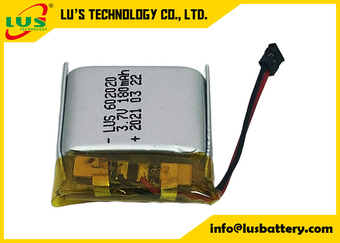 3.7V 180mAh Lipo Polymer Rechargeable Lithium Ion Polymer Battery LP602020 062020 180mAh 3.7V Li Polymer Batteries