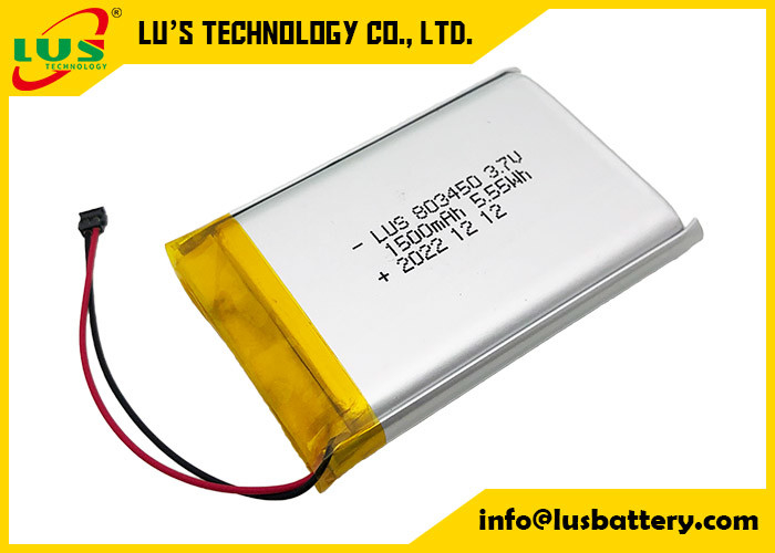 Lithium Polymer Battery 1500mAh 5.55Wh LP803450 1500mAh 3.7V Rechargeable Li-Polymer Battery LP803450